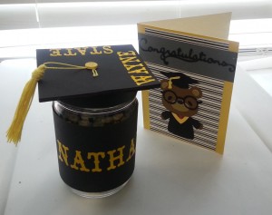 Graduation Card and Jar Side