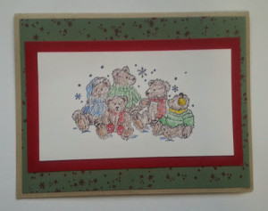 Teddy Bear Grouping Cmas Card